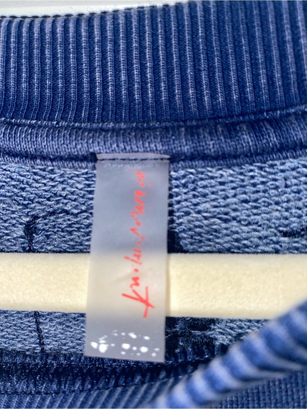 FP Movement Women’s All Star Pullover Sweatshirt Stone Washed Navy L - Picture 8 of 10